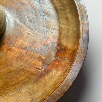 Close-up of a wooden bowl 