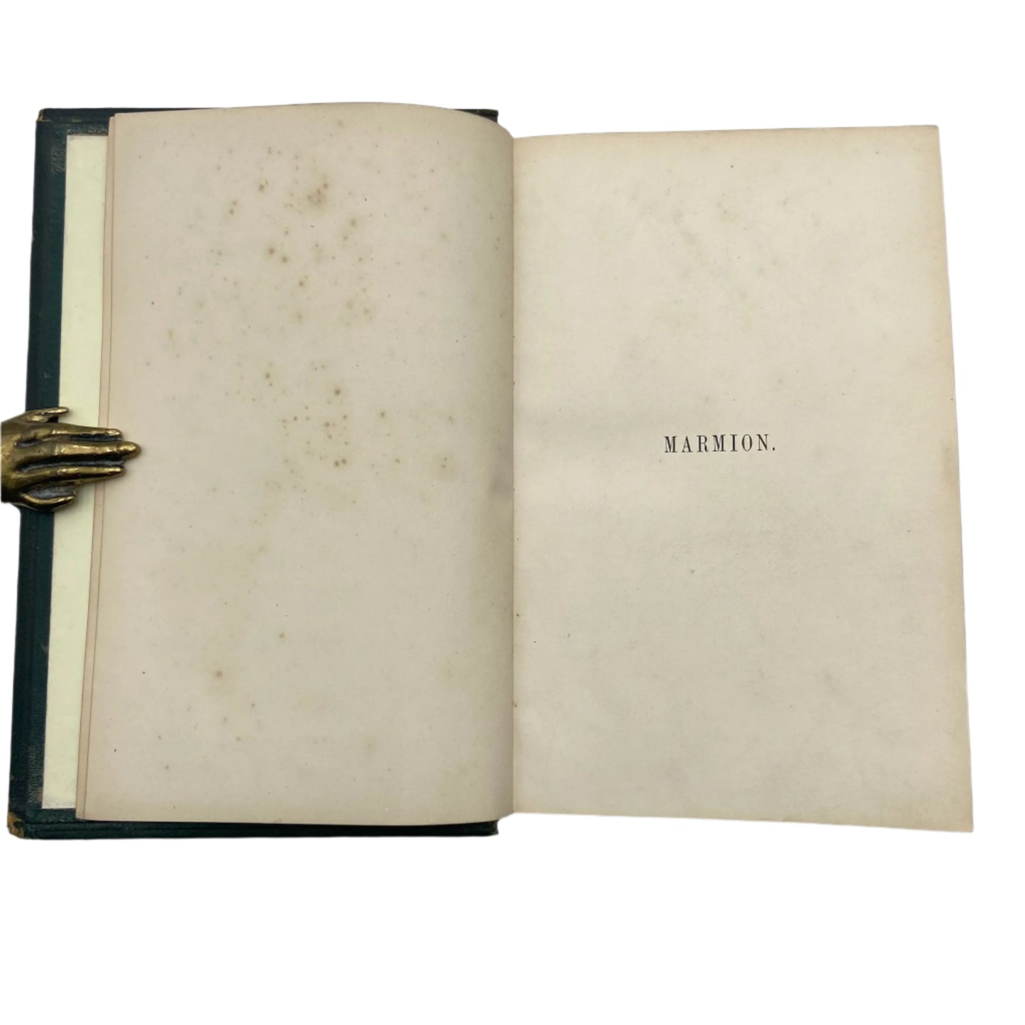 1804 "Marmion" Embossed Green Full Leather Book