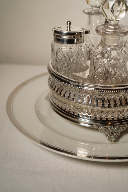 Lenox Wallace Heritage Newport White and Silver Dinner Plates Fine Porcelain 10.5 Inch Set