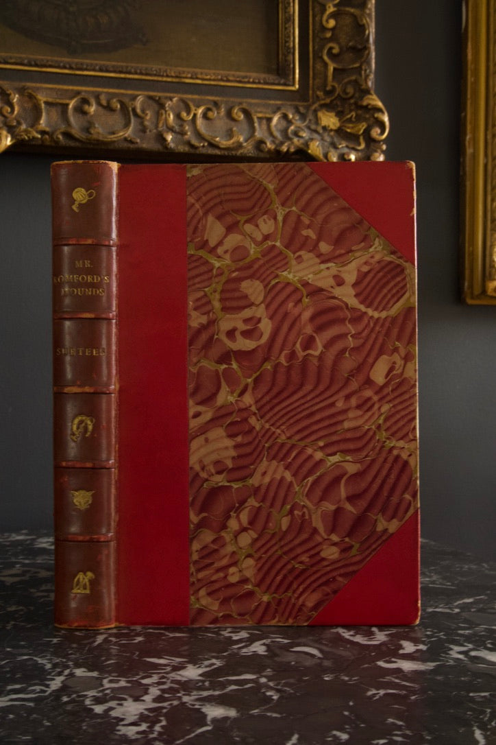 Mr. Romford's Hounds Surtees Half Red Leather Book