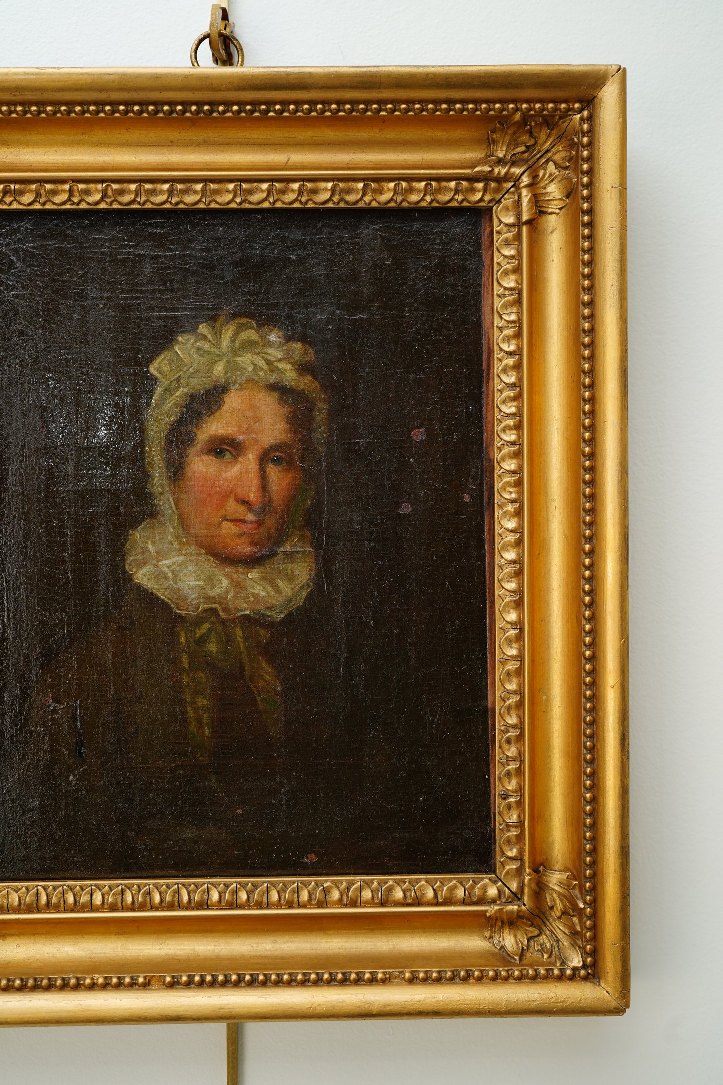 Early 19th Century British Portrait of a Woman with Inscription, Oil on Canvas