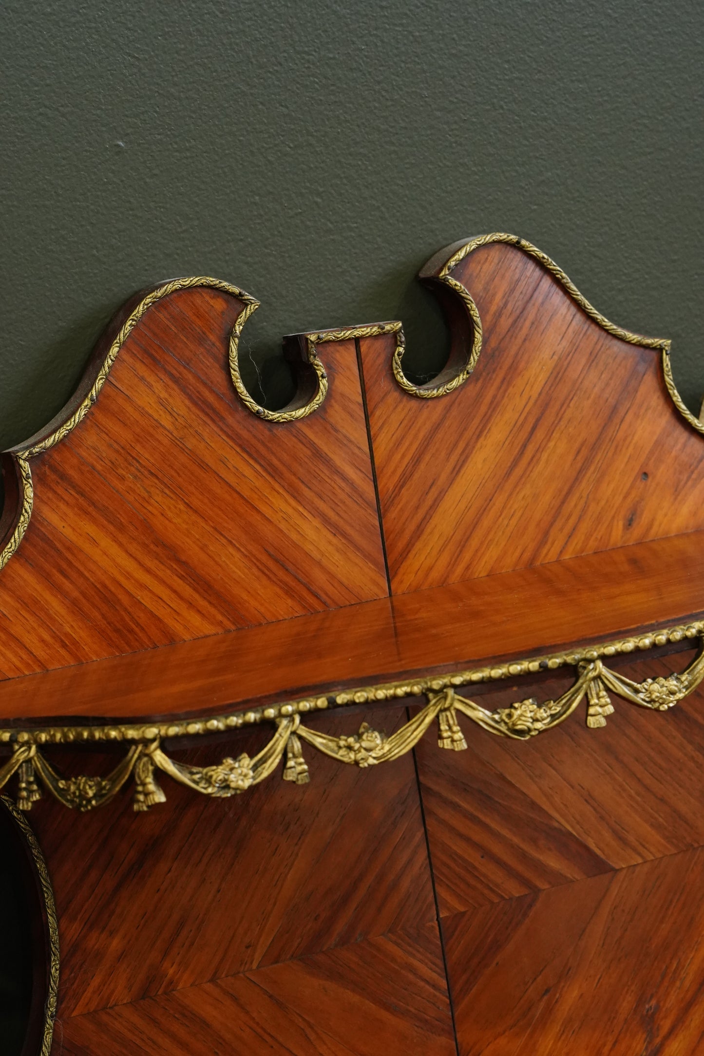 *reserved for Lisa* Antique French Louis XVI Style Wall Shelf Ormolu Mounts c1900