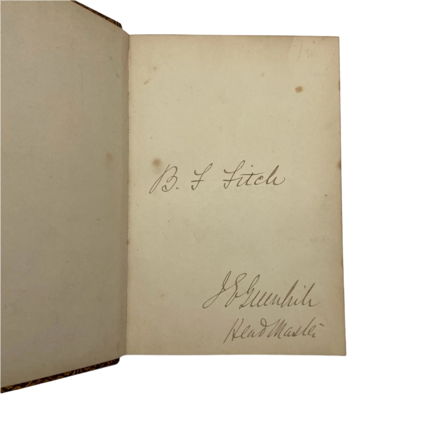 1884 Belt and Spur Historical Chivalry Book in Full Leather Prize Binding