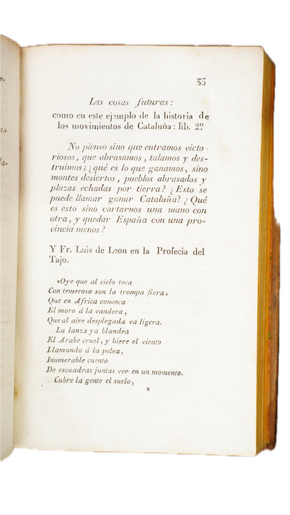 Sanchez Principios de Retorica y Poetica 1840 Antique Spanish Leather Book