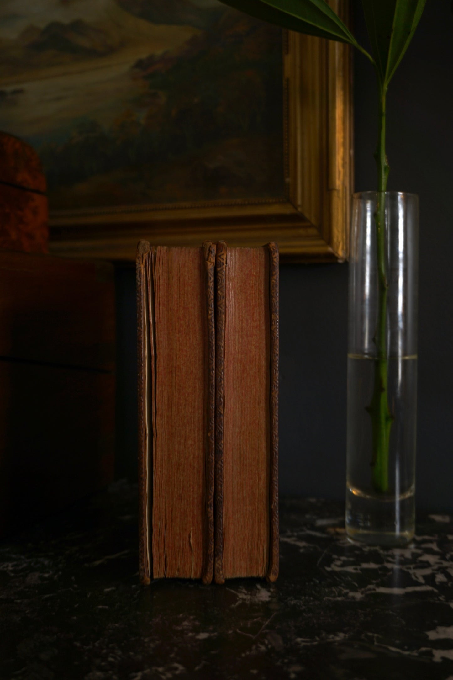 2 Volumes 1726 "The Guardian" Brown Full Leather Books