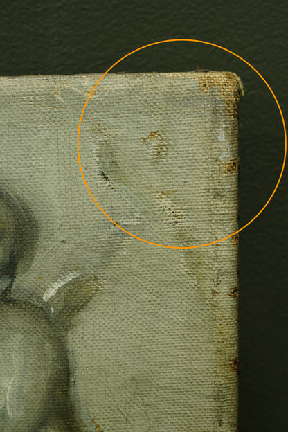 Antique Belgian Cherub Oil Painting, Putti and Lion Grisaille Panel