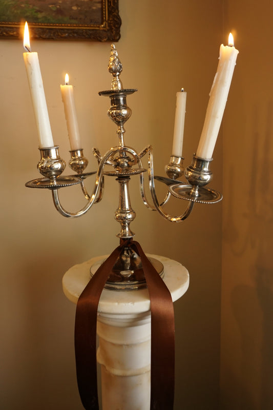 Eureka Silver Co. Quadruple-Plated Five-Arm Candelabrum, c. 1890–1910
