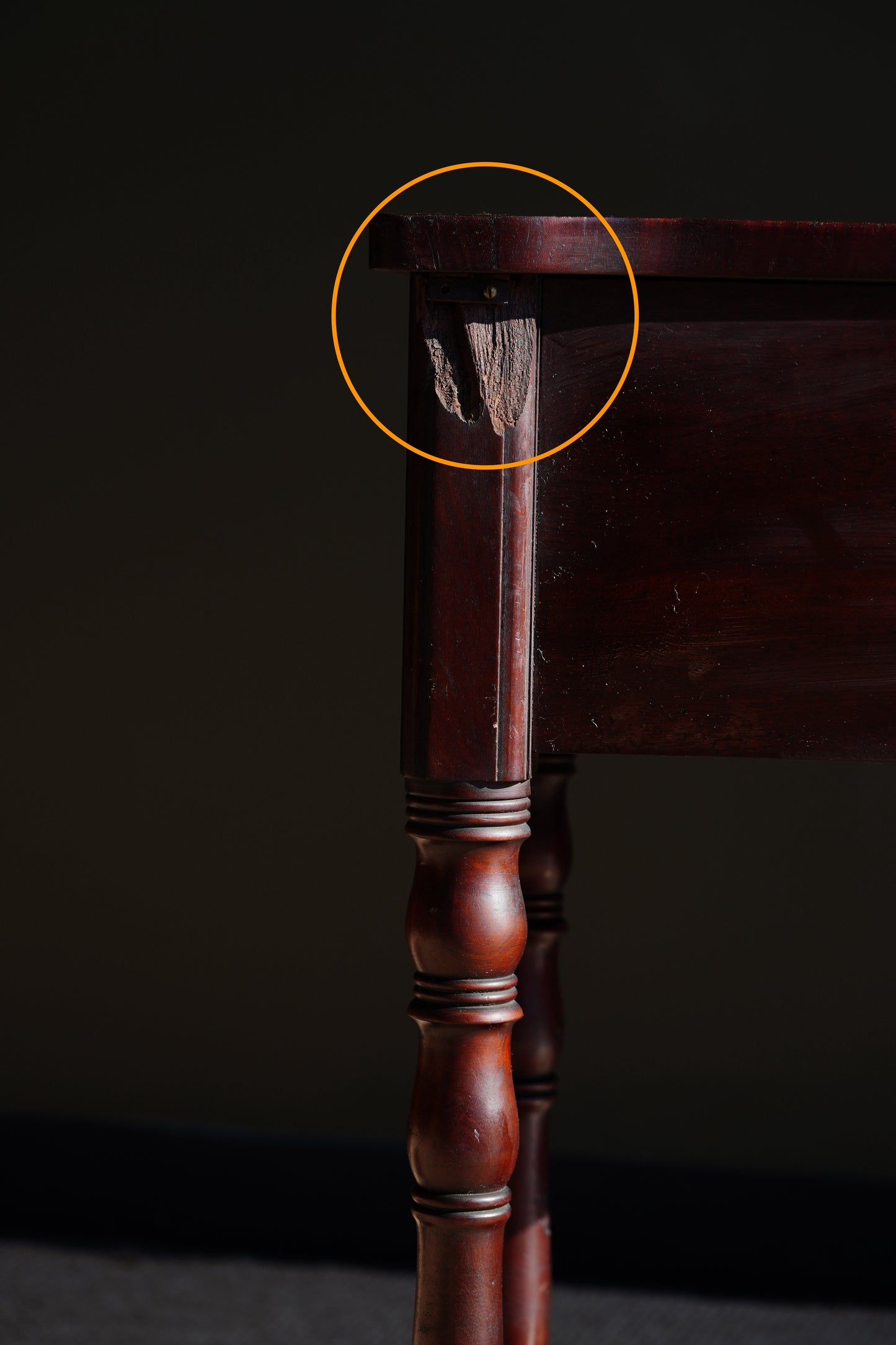 Antique Mahogany Side Table or Sewing Table