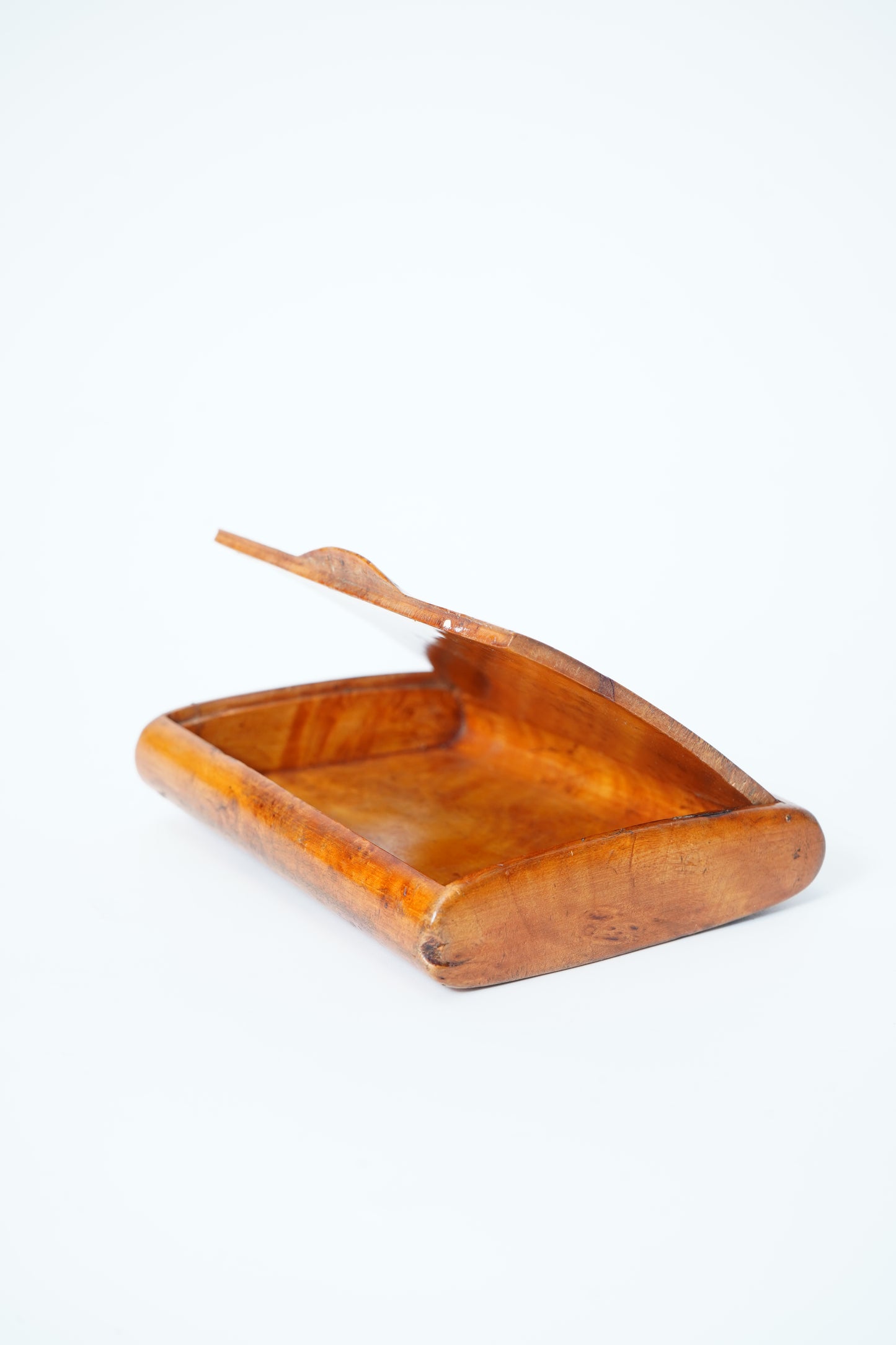 Antique Burr Walnut Pocket Card Case Box