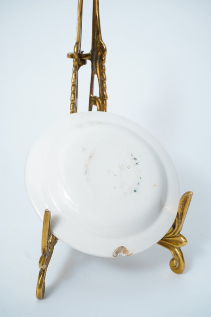 Set of 4 Victorian Black Transferware Butter Pats