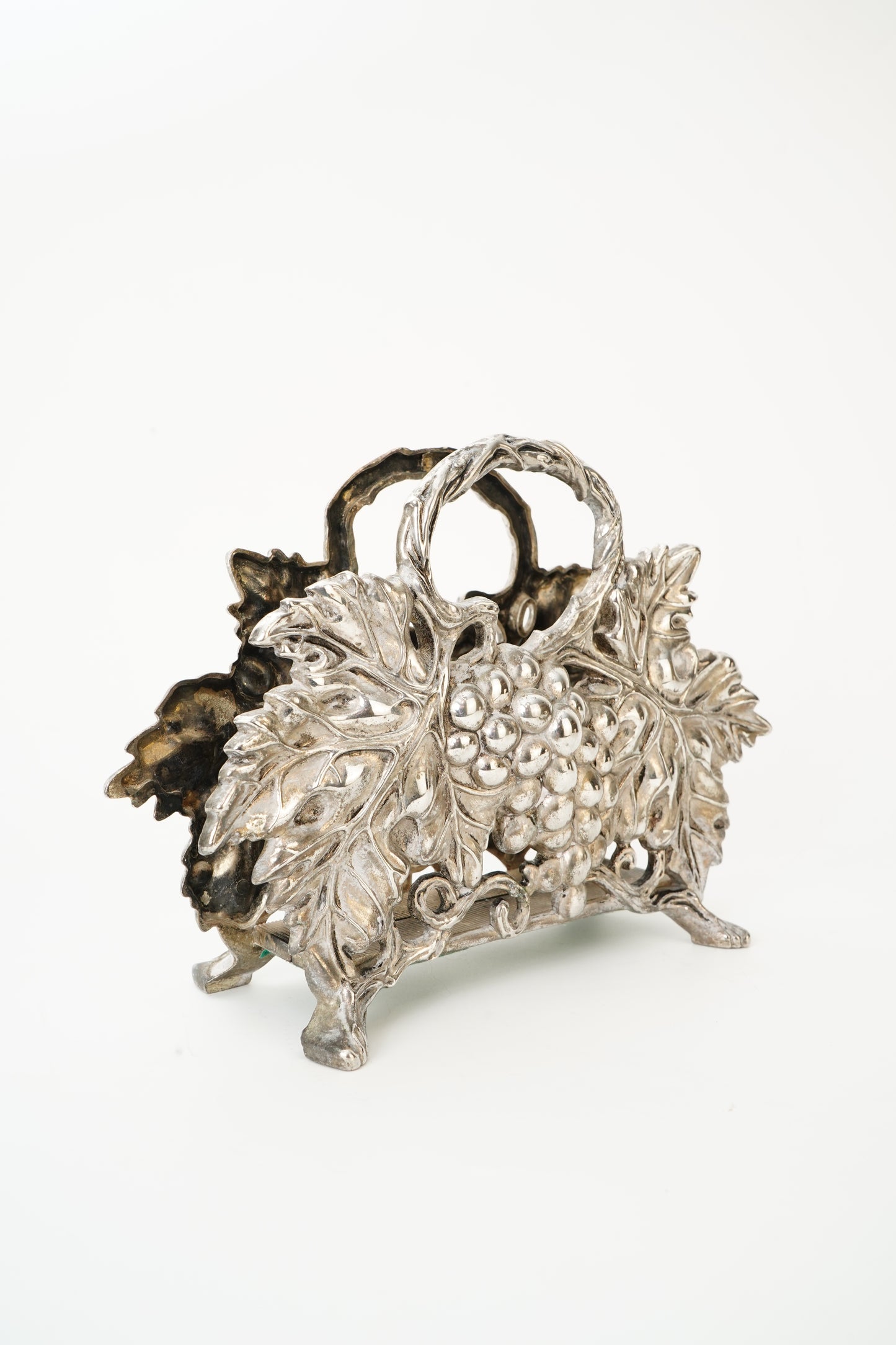 Vintage Godinger Silver Plate Grapevine Napkin Holder