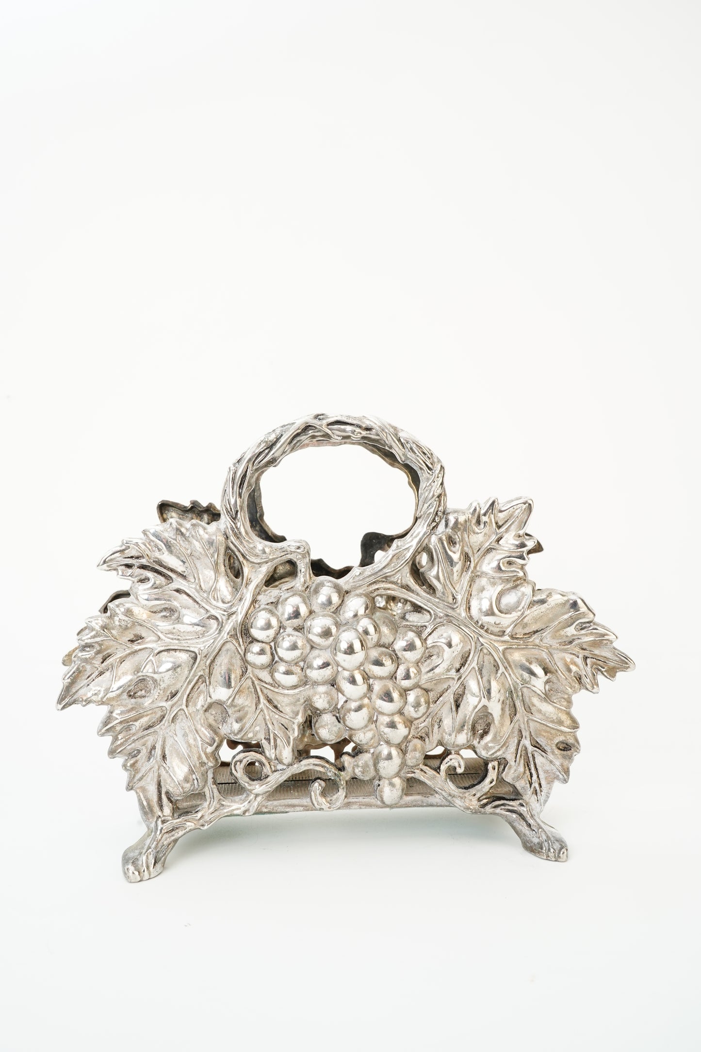 Vintage Godinger Silver Plate Grapevine Napkin Holder