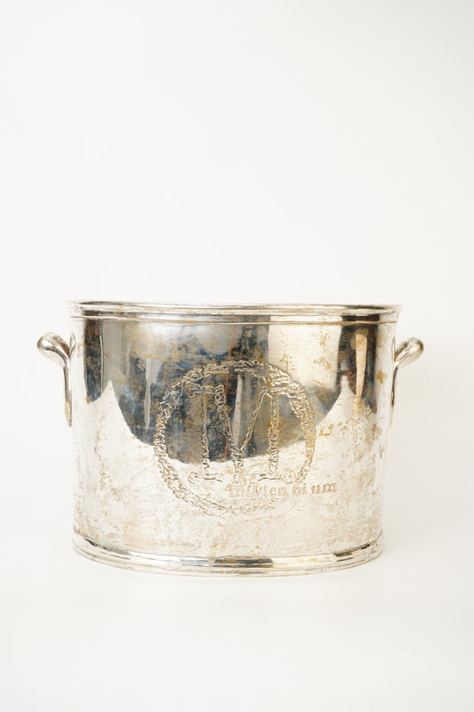 Vintage Embossed Silver Plate Ice Bucket