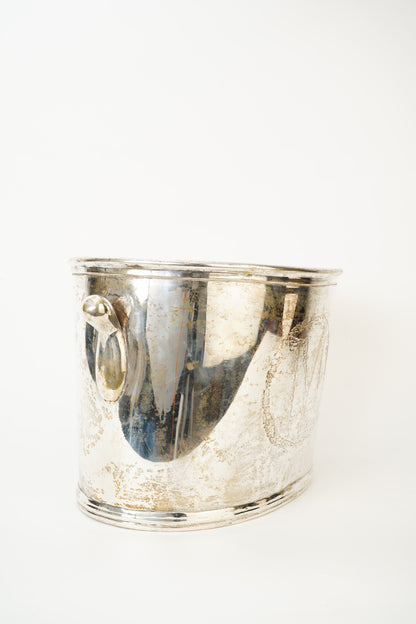 Vintage Embossed Silver Plate Ice Bucket