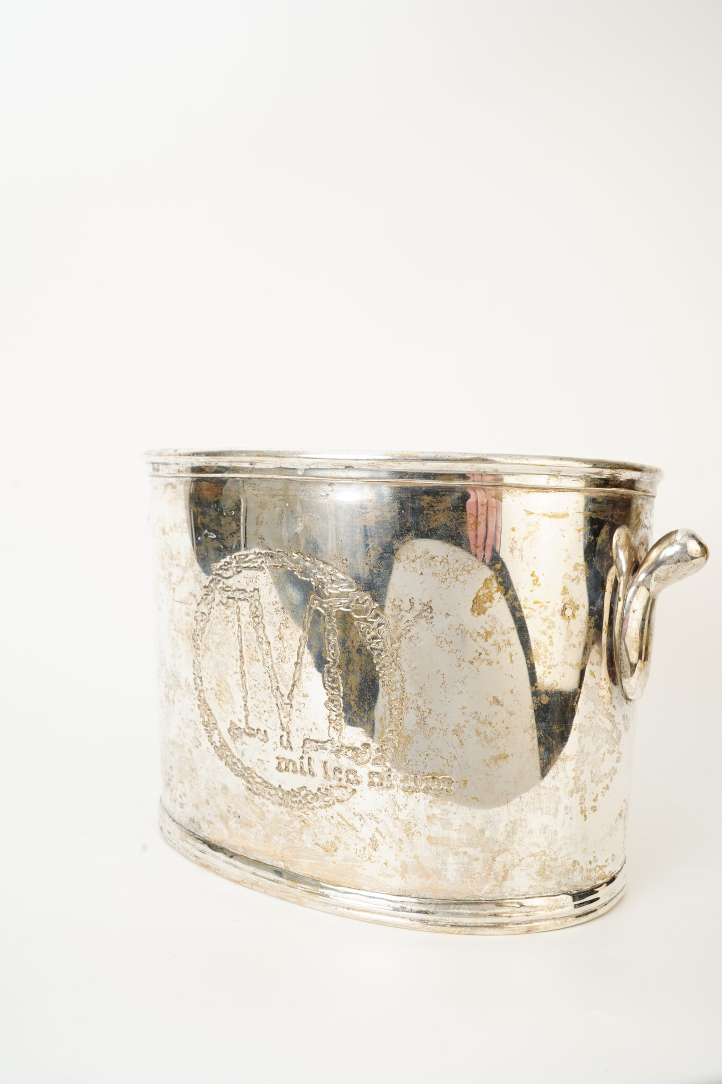 Vintage Embossed Silver Plate Ice Bucket