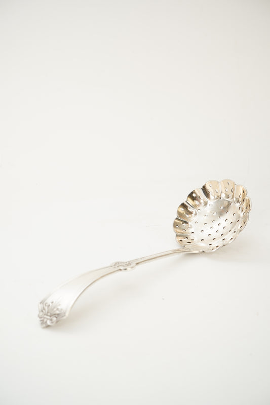 WM A Rogers Silverplate Pierced Bonbon Spoon