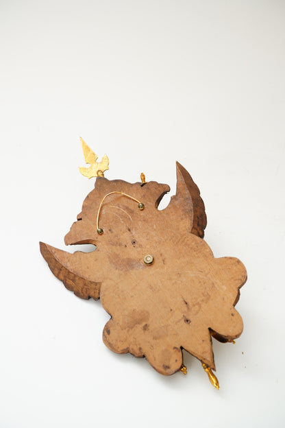 Vintage Spanish Toledo Miniature Wall Plaque | Hand-Carved Heraldic Crest