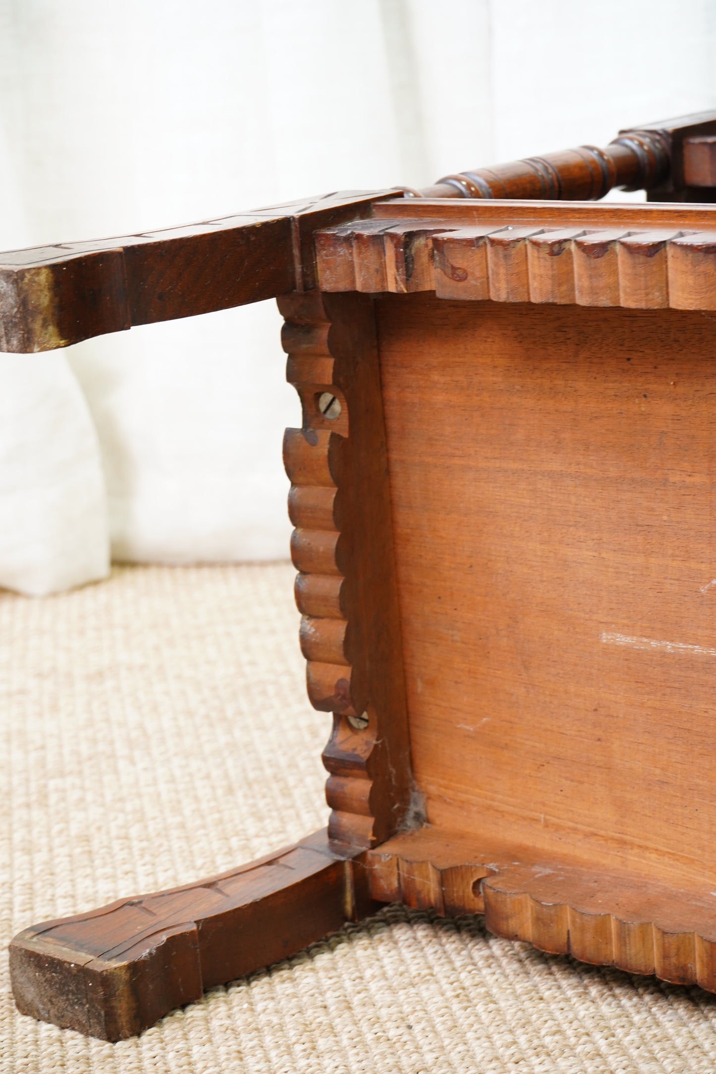 Vintage Walnut Three Tier Plant Stand, Circa 1900