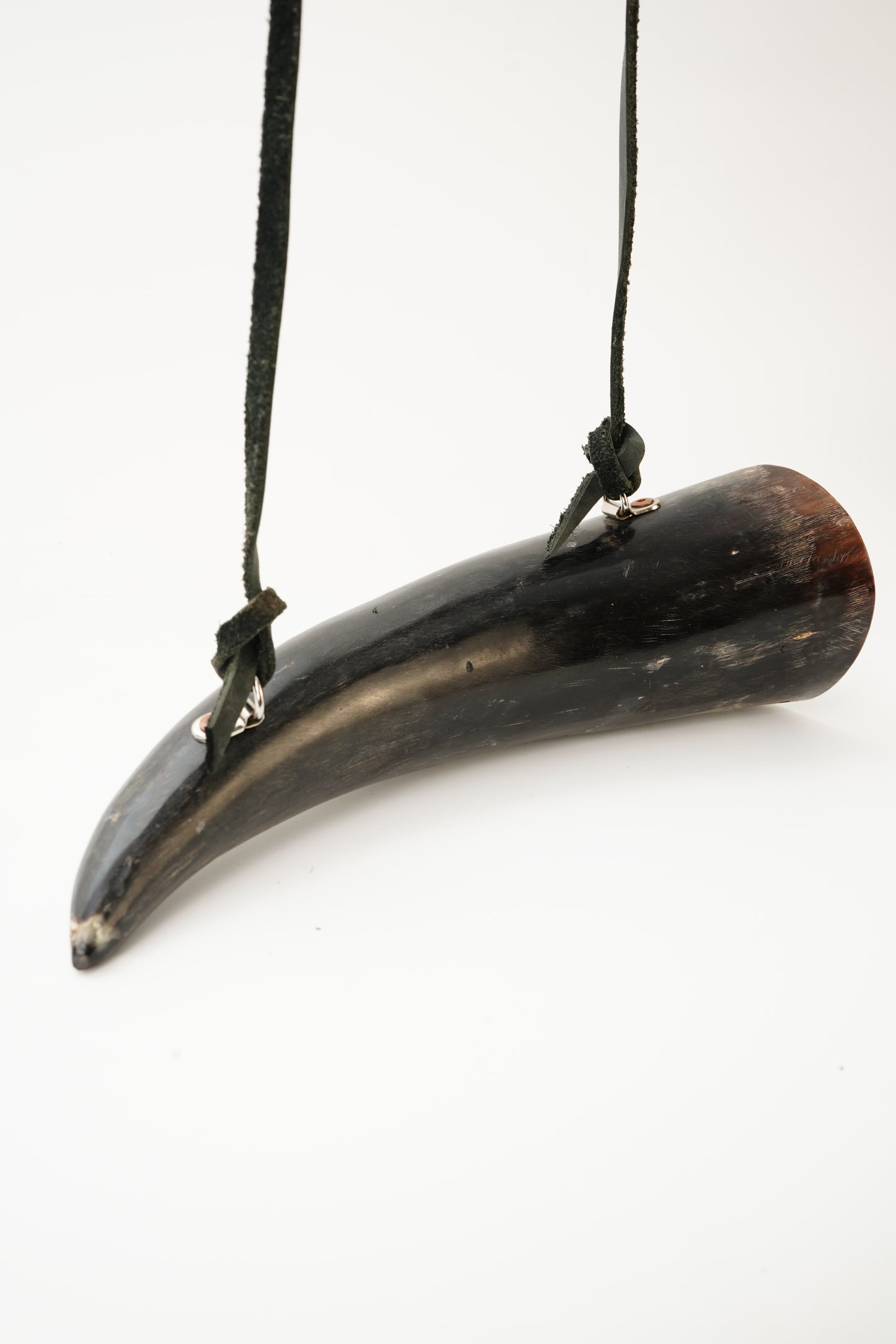 Viking Style Horn Drinking Cup with Leather Strap