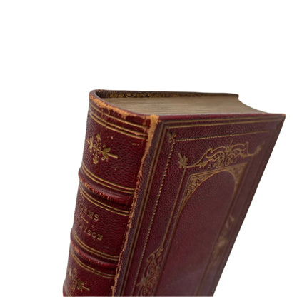 1875 Tennyson Poems Fine Leather Binding Victorian Poetry