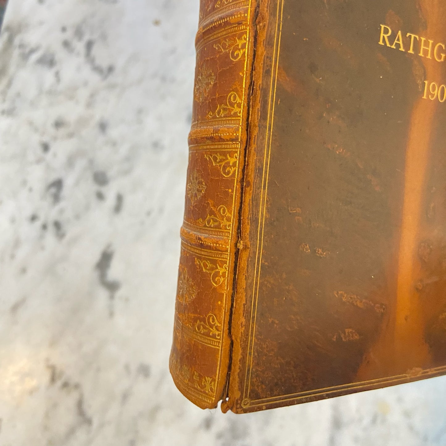 1903 " The Roll-Call of Westminster Abbey " Brown Tree Calf Leather Book