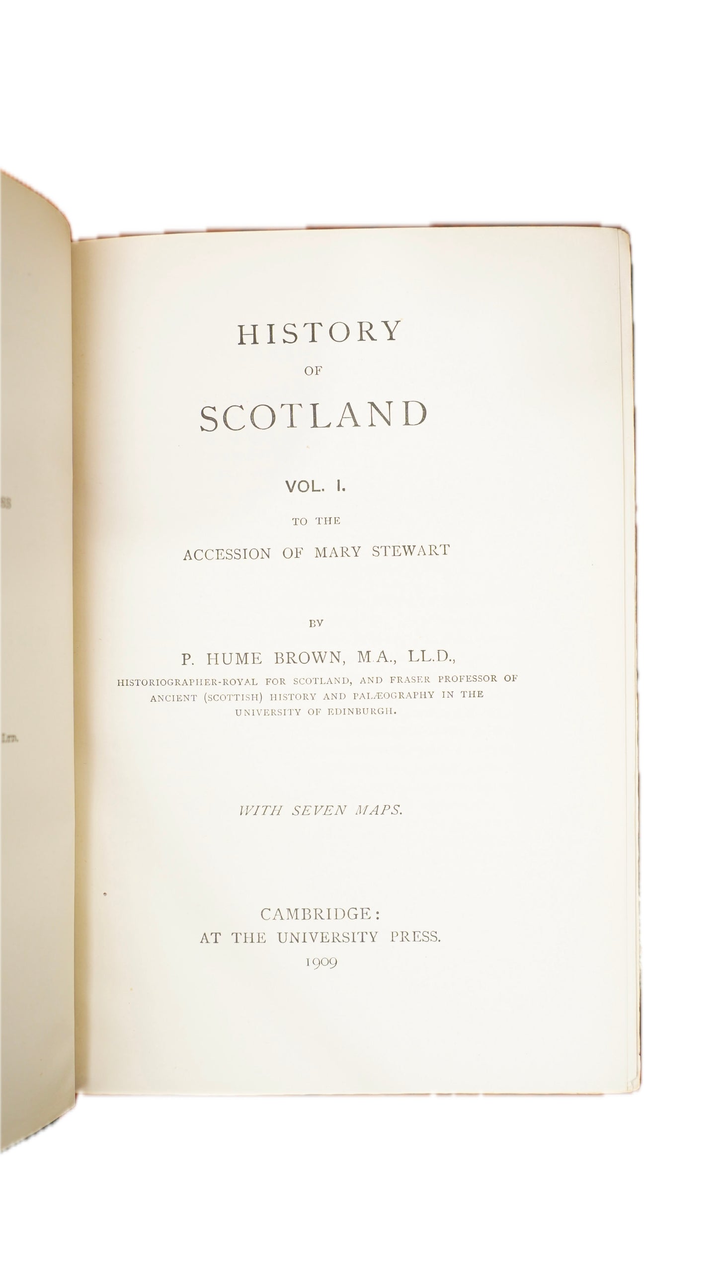 Antique Hume Brown History of Scotland 1909 Three Volume Set
