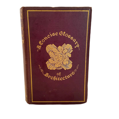1882 Parker Architectural Glossary Victorian Gilt Cloth