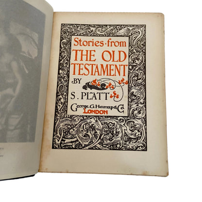 1908 Old Testament Stories Prize Binding Art Nouveau Leather