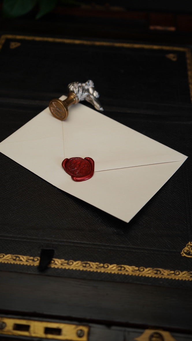 Edwardian Silver-Plated Greyhound Wax Seal Stamp on Brass Base, c.1890–1910
