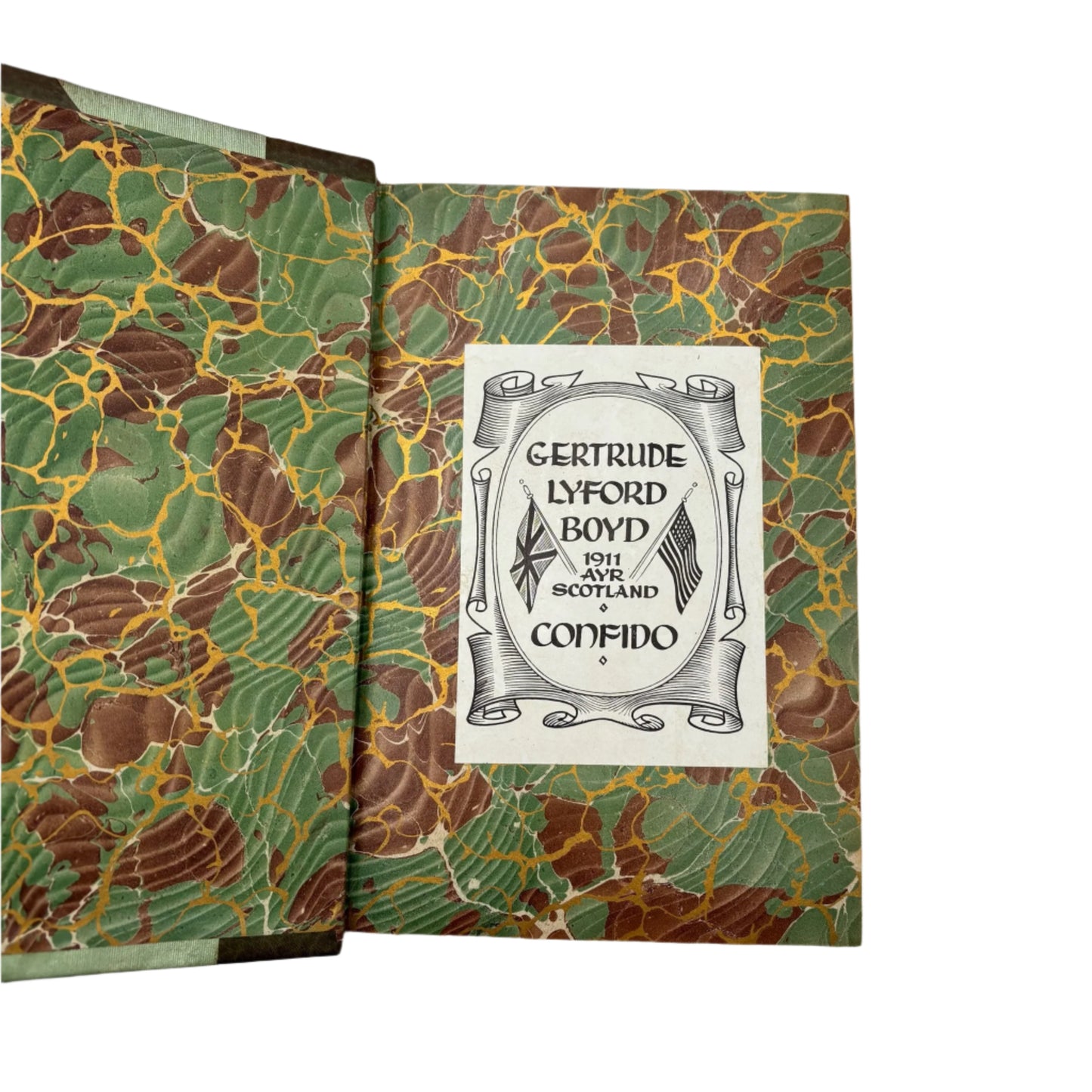 1911 "The Life of Benvenuto Cellini" Green Half Calf Leather Book, Illustrated