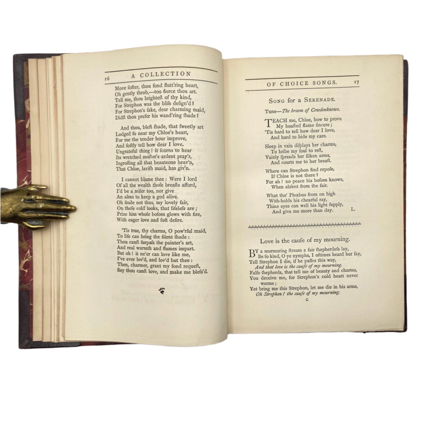 2 Volumes 1871 "A Collection of Choice Songs Scots & English" Purple Half Leather Book