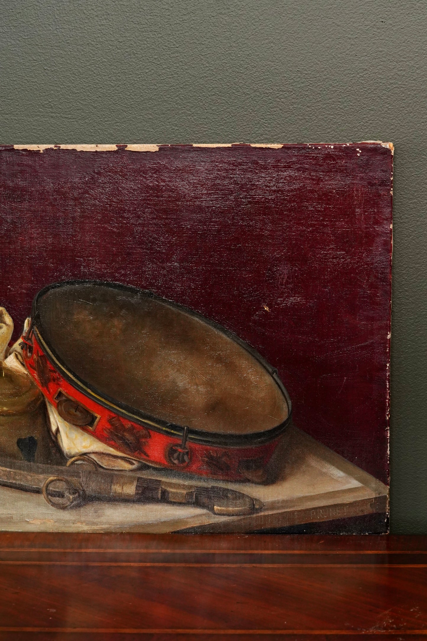 19th Century French Still Life Oil Painting, Signed E. Brunet