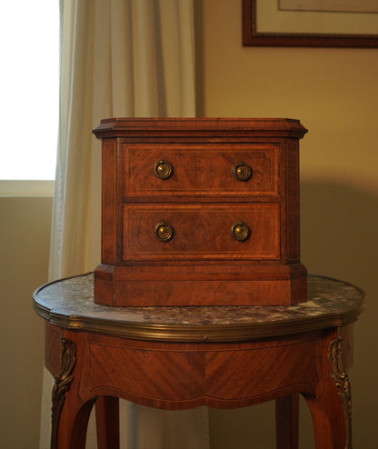 Antique French Louis XVI-Style Guéridon Table with Marble Top and Brass Gallery