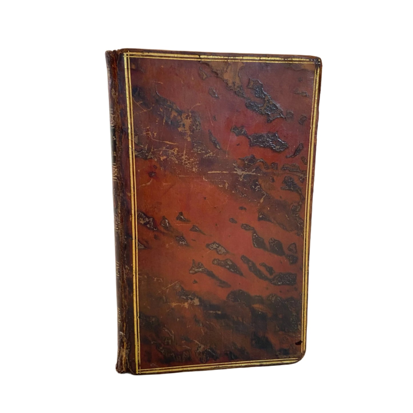 1807 "The Minstrel" Full Brown Calf Leather Book