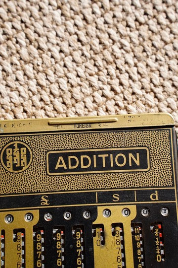 Vintage Pocket Adding Machine, Pre Decimal Sterling