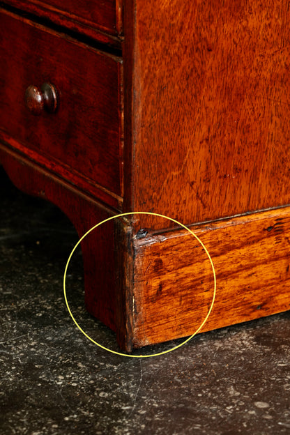 Antique English Mahogany Miniature Chest of Drawers, Circa 1830-1860