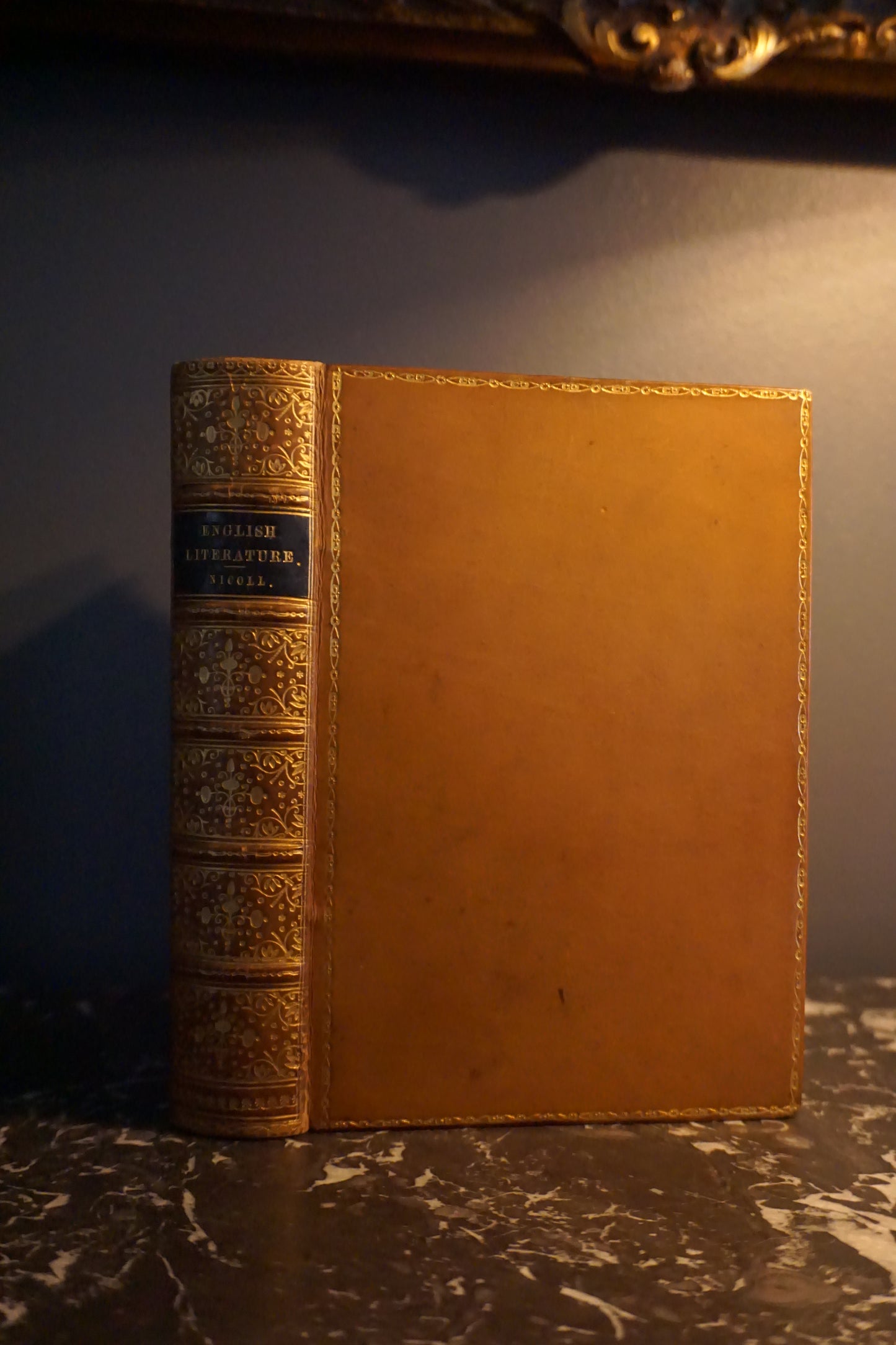 1883 "Landmarks of English Literature" Brown Full Leather Book