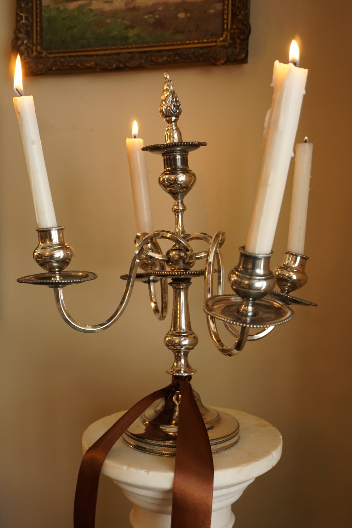 Eureka Silver Co. Quadruple-Plated Five-Arm Candelabrum, c. 1890–1910
