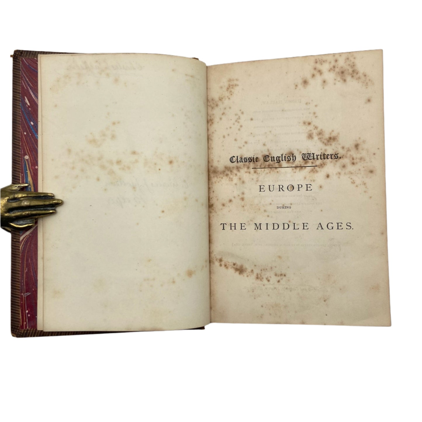 1869 "View of the State of Europe During the Middle Ages" Full Brown Leather Book