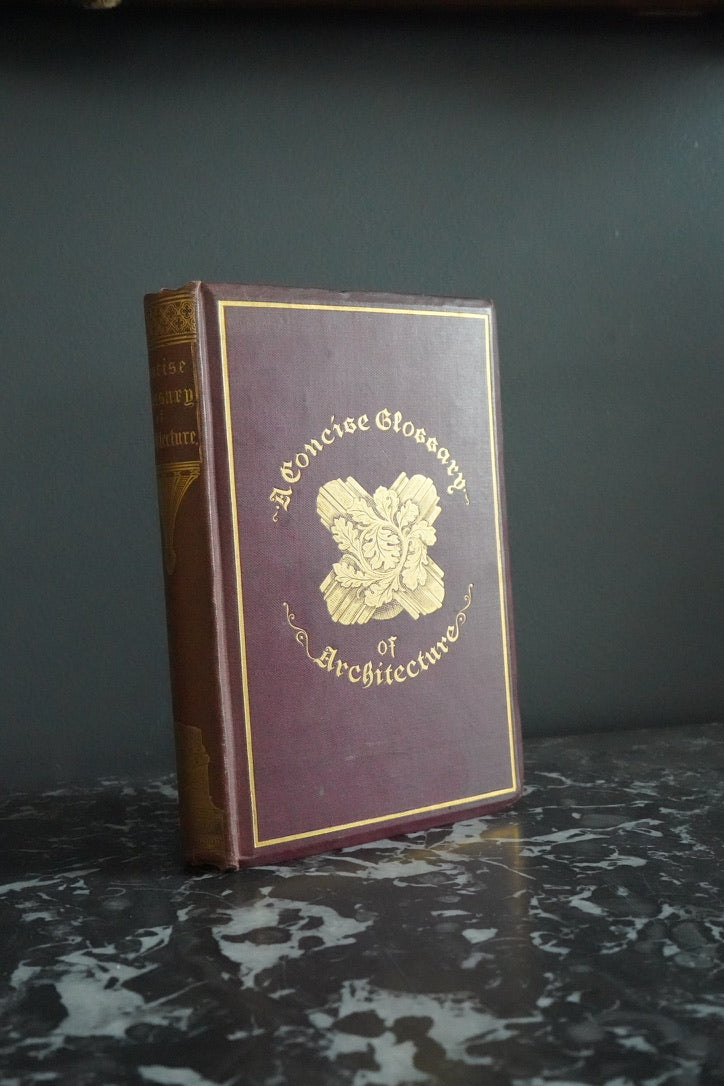1882 "A Concise Glossary of Terms Used in Grecian, Roman, Italian, and Gothic Architecture" Purple Cloth Book