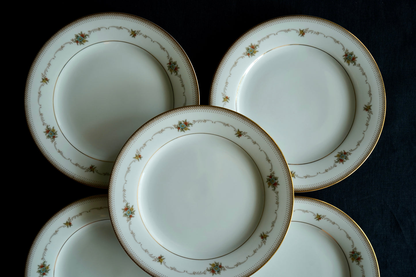 Mid-Century Noritake ‘Joanne’ Bone China Side Plates (Set of 5)