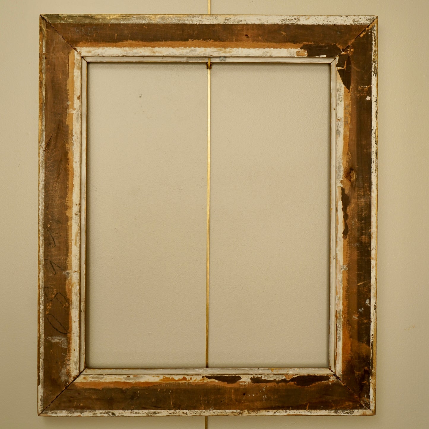 Antique Neoclassical Giltwood Frame with Rope & Cartouche Motifs, Late 19th Century