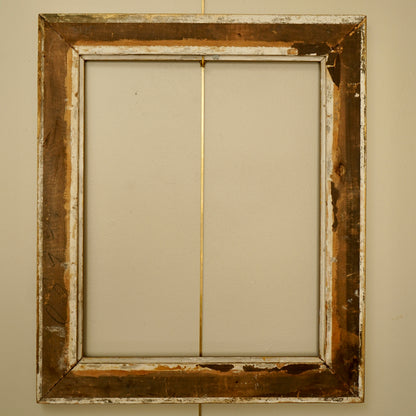 Antique Neoclassical Giltwood Frame with Rope & Cartouche Motifs, Late 19th Century