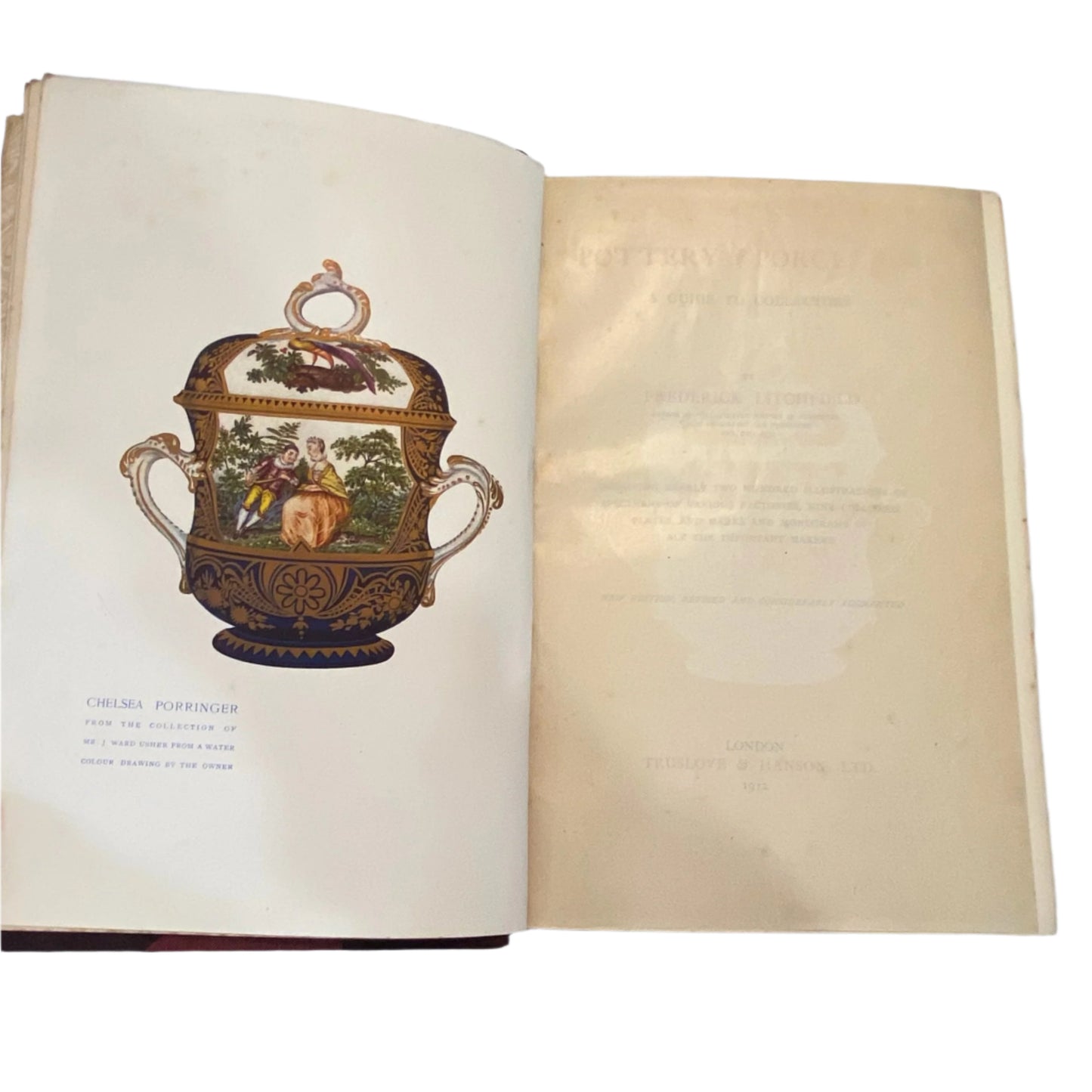 1912 Pottery and Porcelain Antique Art Reference Book with Color Plates by Frederick Litchfield