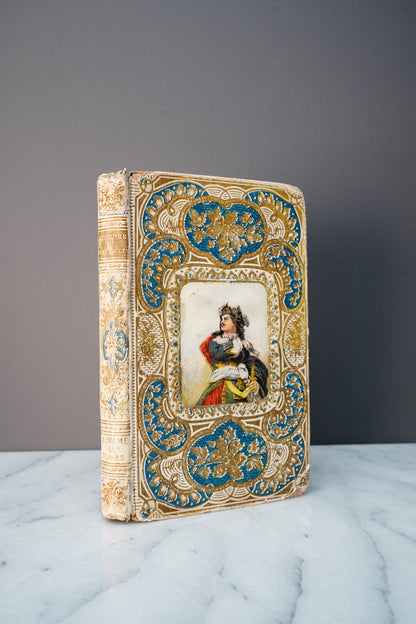 1856 French History Cartonnage Prize Book Bertrand du Guesclin Mame