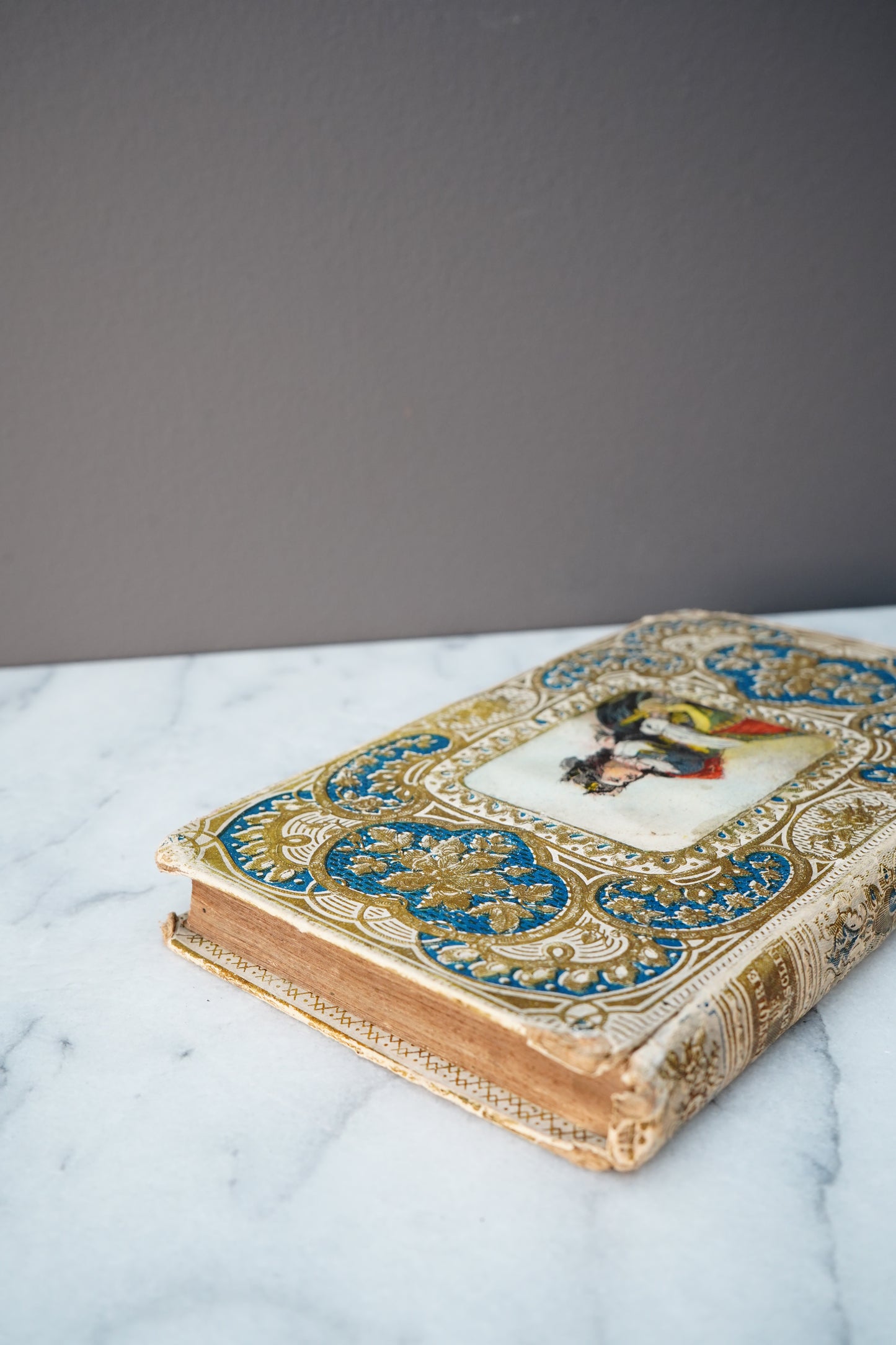 1856 French History Cartonnage Prize Book Bertrand du Guesclin Mame