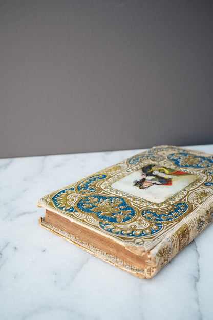 1856 French History Cartonnage Prize Book Bertrand du Guesclin Mame