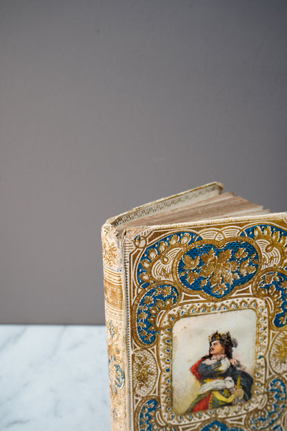 1856 French History Cartonnage Prize Book Bertrand du Guesclin Mame