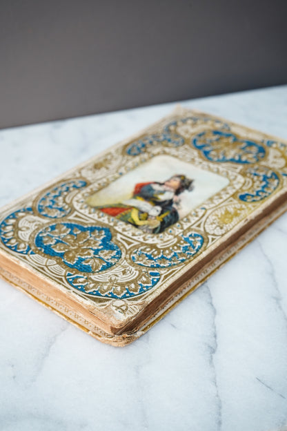 1856 French History Cartonnage Prize Book Bertrand du Guesclin Mame
