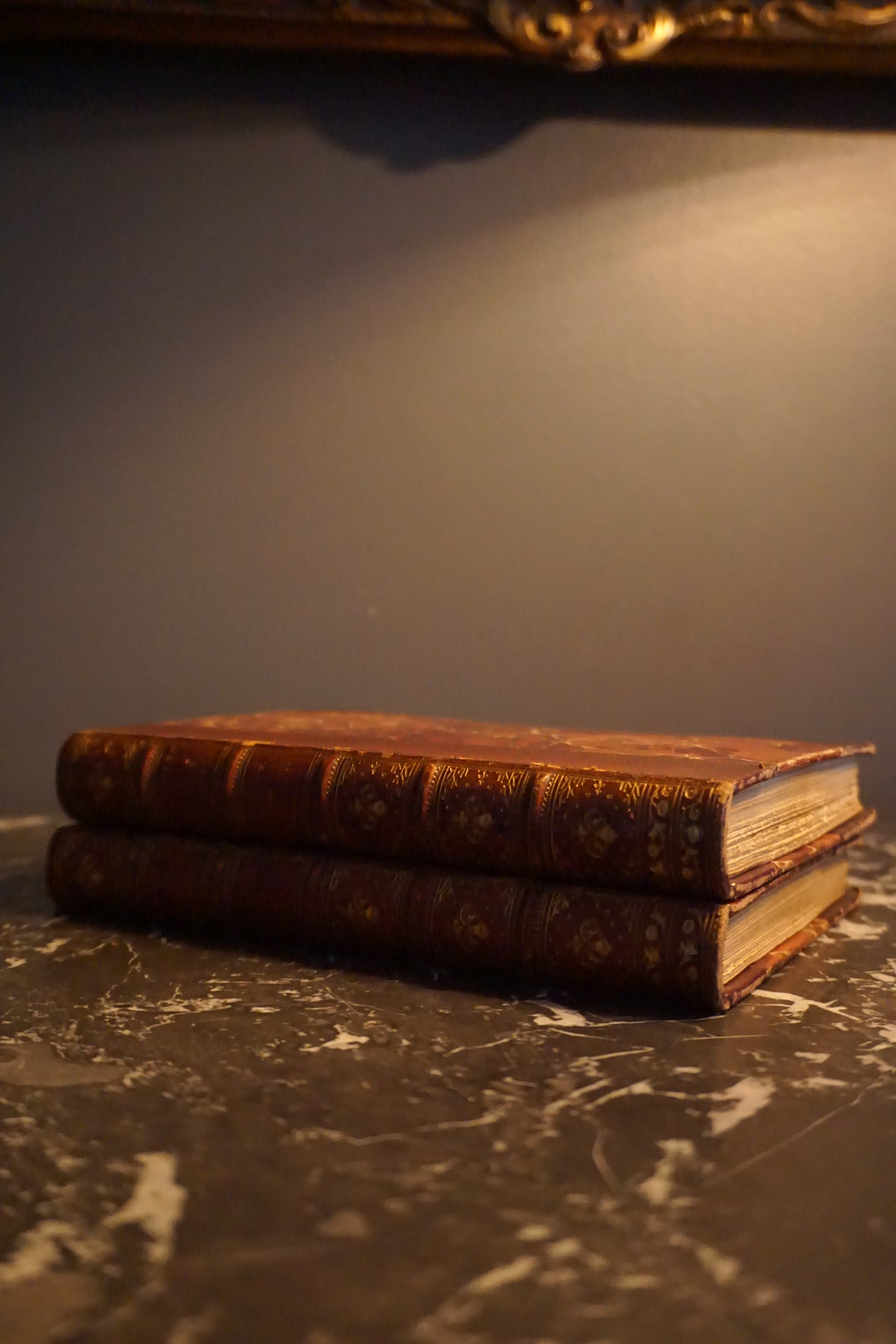 2 Volumes 1871 "A Collection of Choice Songs Scots & English" Purple Half Leather Book